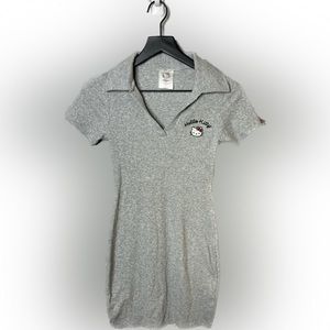 Y2K HELLO KITTY Fitted Polo Knit Dress